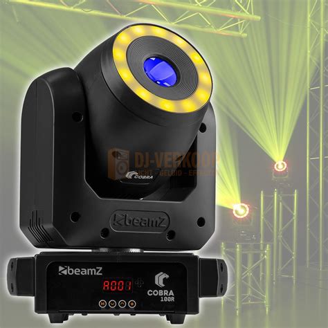 Beamz Cobra R Spot W Moving Head Met Rgb Ring Led Dmx