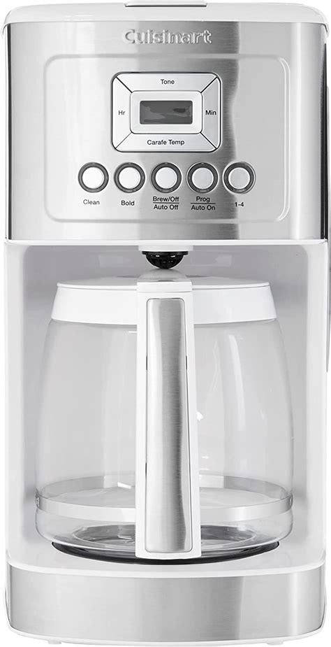 Cuisinart Dcc Wp Perfectemp Coffee Maker Cup Glass White