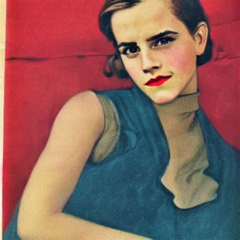 Emma Watson Portrait Color Vintage Magazine Stable Diffusion Openart