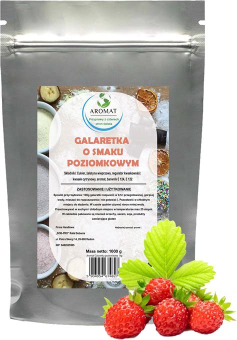 Galaretka O Smaku Poziomkowym G Aromat Kg Poziomka