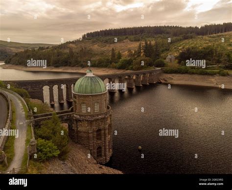 Garreg Ddu Dam Elan Valley Cambrian Mountains Powys Mid Wales Stock