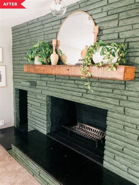 matte black painted brick fireplace - Flood Webcast Diaporama