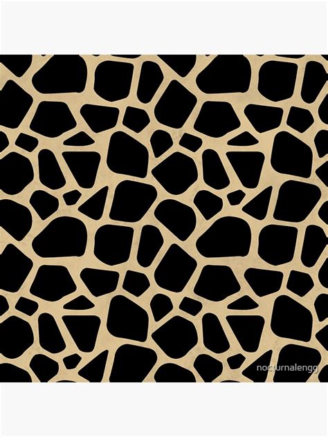 "Black and Bronze Giraffe Print Mask" Sticker for Sale by nocturnalengg | Redbubble