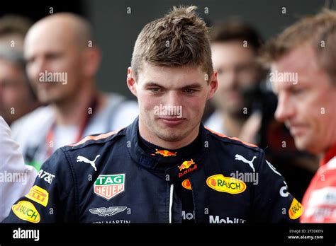 Verstappen Max Ned Aston Martin Red Bull Tag Heuer Rb14 Portrait Podium Finish Line