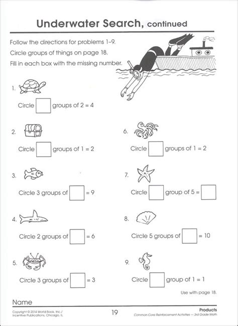 Incentive Publications Math Worksheets