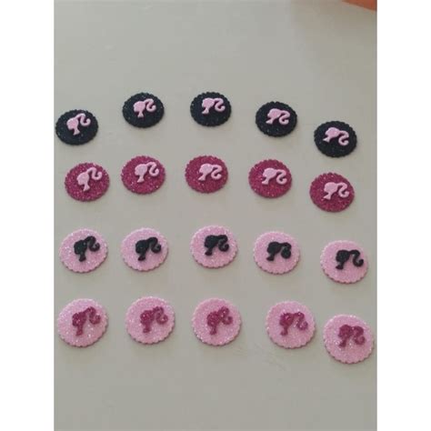 Kit De Apliques Em Eva De Glitter N O Adesivado Tema Barbie Shopee Brasil