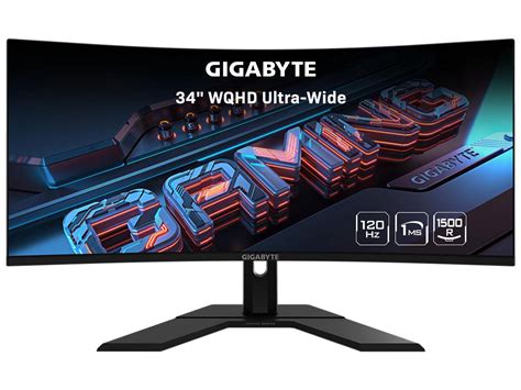 GIGABYTE GS34WQC 34 120Hz 1440P Curved Gaming Monitor 3440x1440 VA