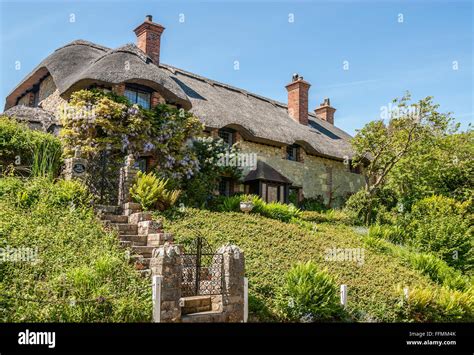 Traditional Thatched Cottages Old Village Stock Photos Traditional