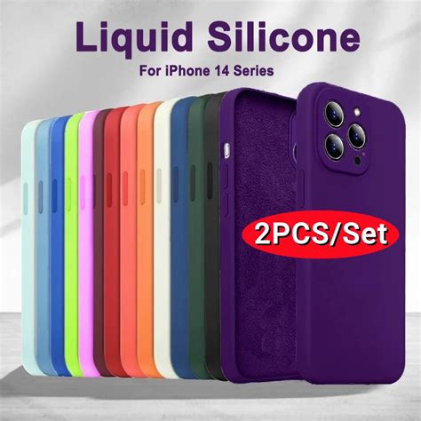 Funda De Silicona Líquida Original De Lujo Para Iphone Carcasa Suave A Prueba De Golpes Para