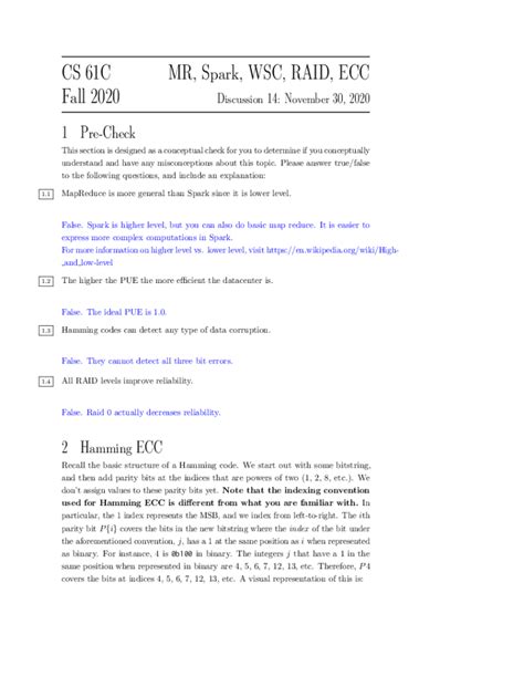 Fillable Online Inst Eecs Berkeley Disc14sol Pdf CS 61C MR Spark