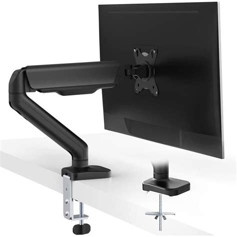 Support Cran Pc Moniteur Bras Articul Ergonomique Ressort Gaz Pour