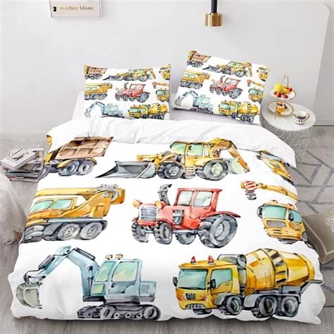 Housse De Couette Tracteur Parure De Lit D Hd Multicolore