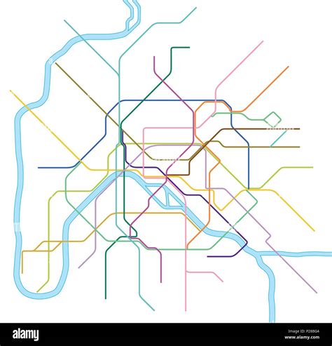 Karte Der Pariser U Bahn Stock Vektorgrafiken Kaufen Alamy