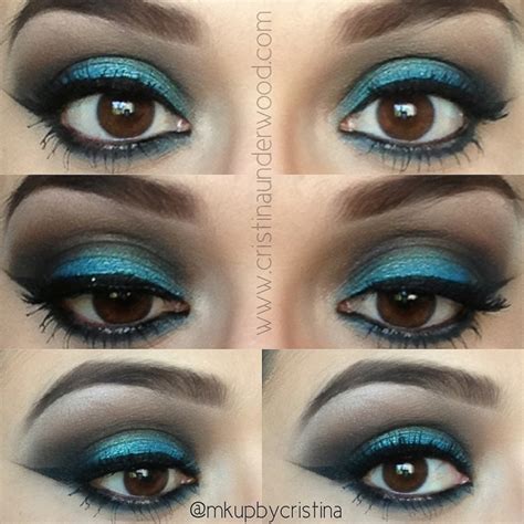 Amazing Eye Makeup With Turquoise Dress - wemakeupto.com