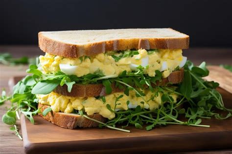 Premium Ai Image Egg Salad Sandwich Healthy Lunch Recipe