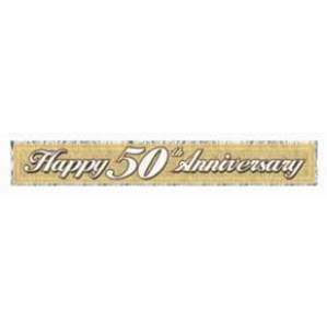 Happy 50th Anniversary Banner - Bazaar Novelty