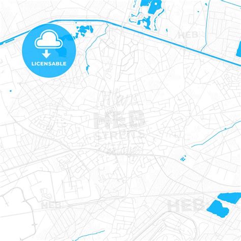 Lommel Belgium PDF Vector Map With Water In Focus HEBSTREITS