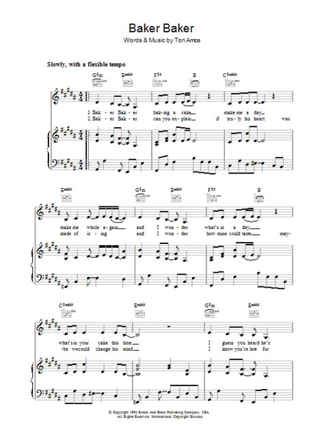 Baker Baker | Sheet Music Direct