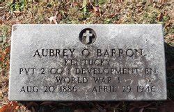 Aubrey O Barron 1886 1946 Mémorial Find a Grave