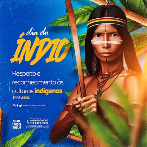 19 DE ABRIL DIA DO INDIO INDIAN DAY Premium AI Generated PSD