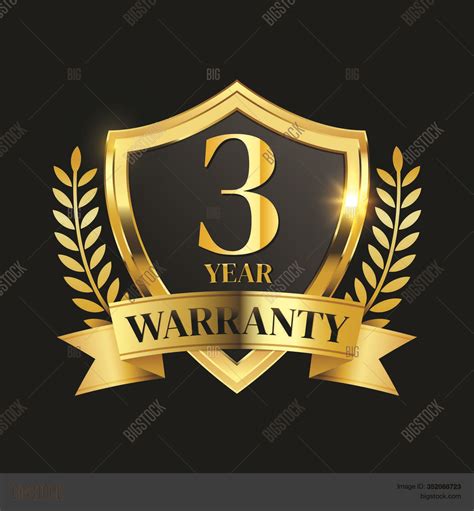 3 Year Warranty Logo Vector And Photo Free Trial Bigstock