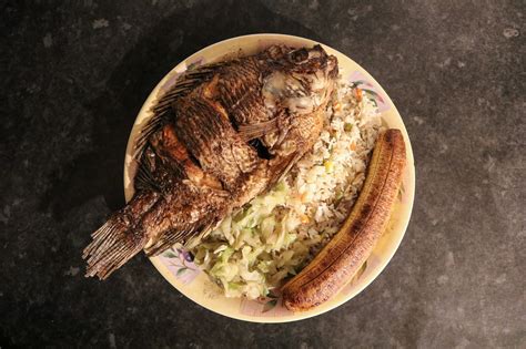 Tilapia Rice Cabbage And Plantains An African Feast