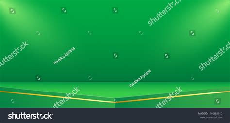 Vector Illustration Green Stage Background Golden Stock Vector (Royalty Free) 1986385910 ...