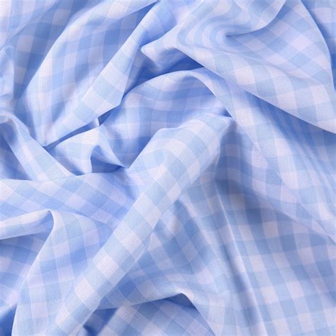 Cotton Gingham Light Blue 10mm Bloomsbury Square Dressmaking Fabric