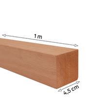 Quadrado De Madeira Pinus Aplainada Natural 3x3x100cm Massol Leroy Merlin