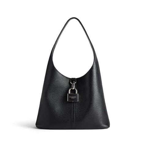 Balenciaga Women Locker Medium North South Hobo Bag In Black