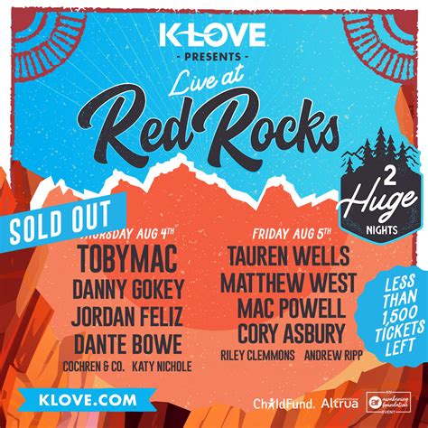 K Love Presents Live At Red Rocks Positive Encouraging K Love