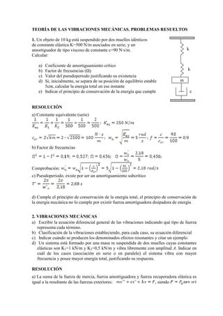 Vibraciones problemas solución PDF