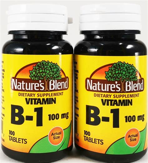 Natures Blend Vitamin B 1 Supplement 100mg 100tablets Pack Of 2 Exp032025 Ebay