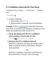 Confidence Intervals For One Mean Interpretation And Examples Course