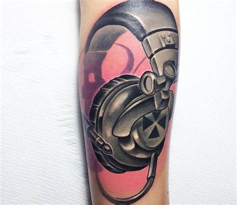 Headphone Tattoo By Vincent Zattera