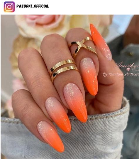 Orange Ombre Nail Ideas For Nerd About Town