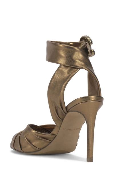 Vince Camuto Anyria Ankle Strap Sandal In Luxe Gold Metallic Modesens