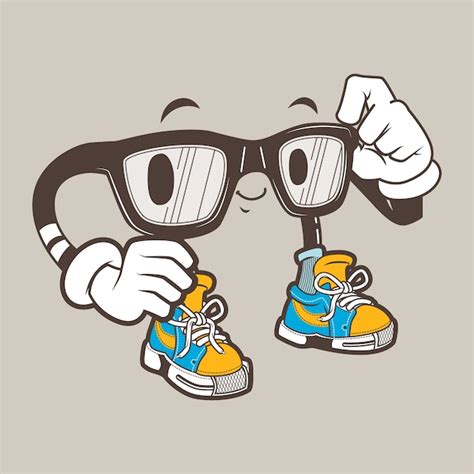 Premium Vector Cool Nerd Glasses Mascot