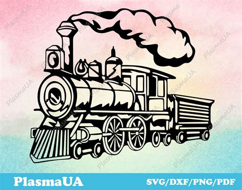 Clipart Steam Engine Svg Png Locomotive Svg Eps Vector Train Svg Dxf