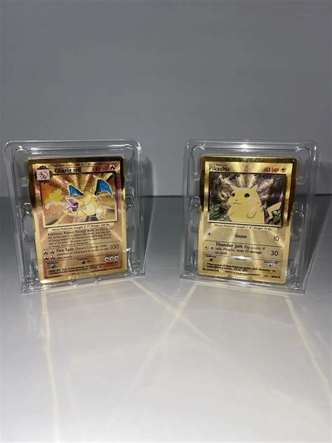 Mavin Charizard AND Pikachu Gold Metal Cards UPC Pokemon 25th