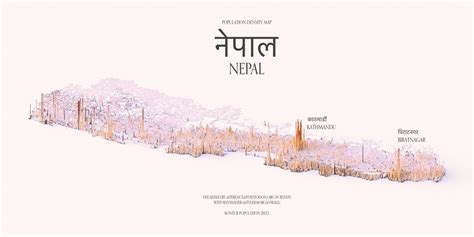 Population density map of Nepal. by... - Maps on the Web