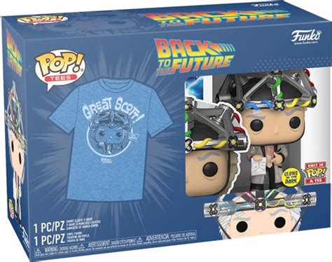 Funko Pop Tees Back To The Future Doc With Helmet T Shirt M