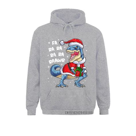 Nowy Dinozaur Świąteczny Fa Rawr T Rex Santa Xmas Sweter Męskie Bluzy