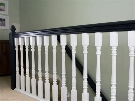 How To Easily Re Paint Your Stair Handrail Banister Black The Diy Nuts