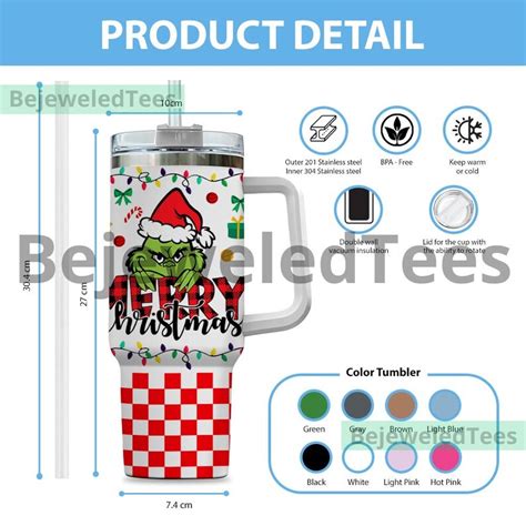 Grinch Christmas 40oz Stanley Tumbler Grinch Christmas Movies Etsy