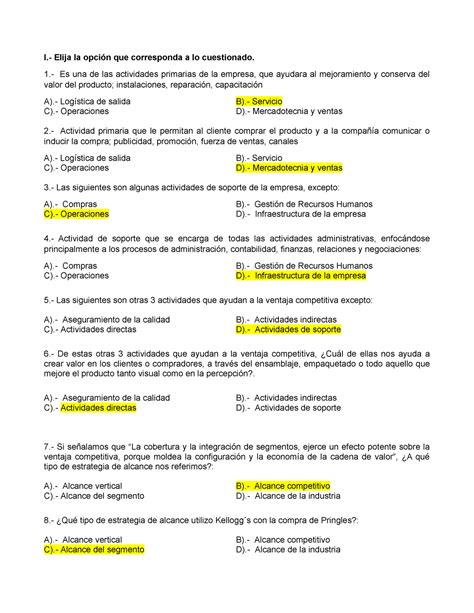 Examen 20 Mayo 2019 preguntas y respuestas I Elija la opción que