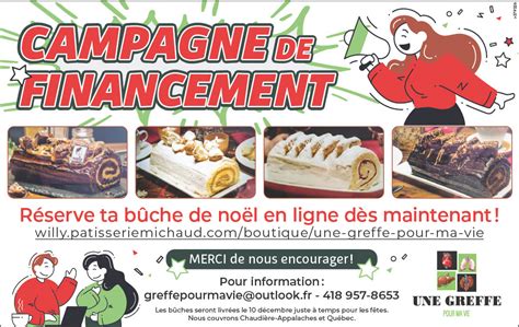 Campagne de financement de bûche de Noël 2022 Une Greffe Pour Ma Vie