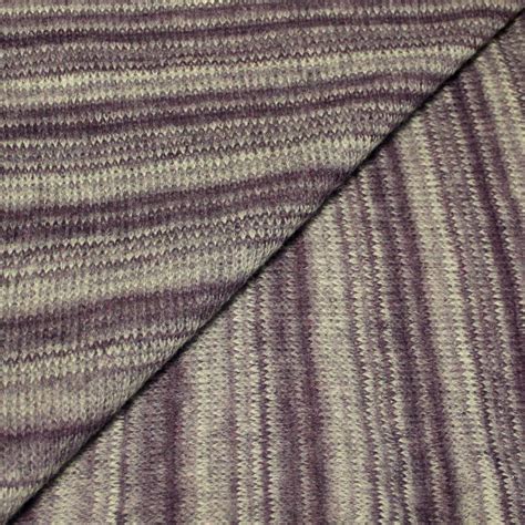 Jersey tricot de laine Gris violet vendu au mètre