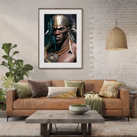 Ogun The Orisha Of Iron Art Print African Art Yoruba Religion Warrior