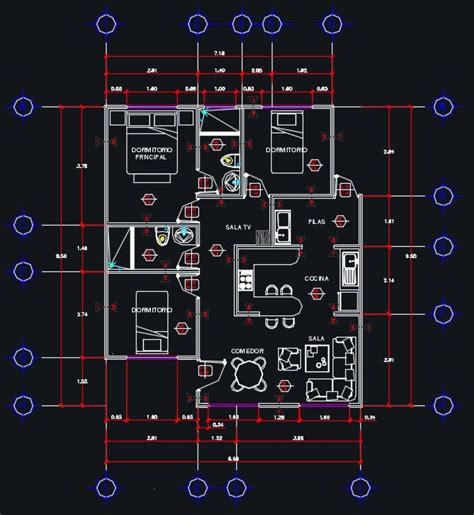 Descargar Plano De Casa Social De 70m2 Y 3 Dormitorios Planos De Casa